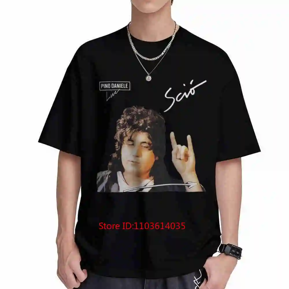 Pino Daniele Scio Live Album Cover Short Sleeve Tee 100% Cotton T-Shirt