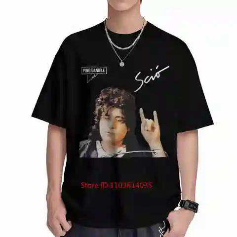 Pino Daniele Scio Live Album Cover Short Sleeve Tee 100% Cotton T-Shirt
