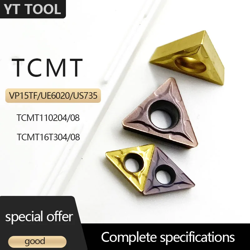 Carbide insert TCMT110204 TCMT16T304 VP15TF UE6020 US735 metal turning tool external turning tools TCMT 110204 milling cutter