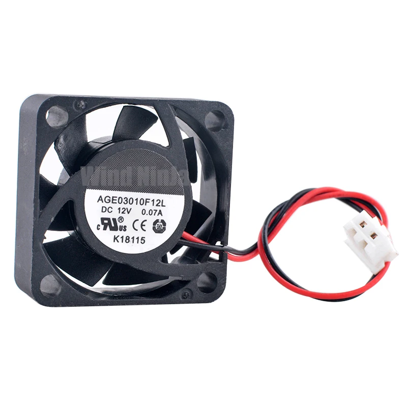 AGE03010F12L 3cm 30mm fan 30x30x10mm DC12V 0.07A 2pin Micro cooling fan for motherboard power supply