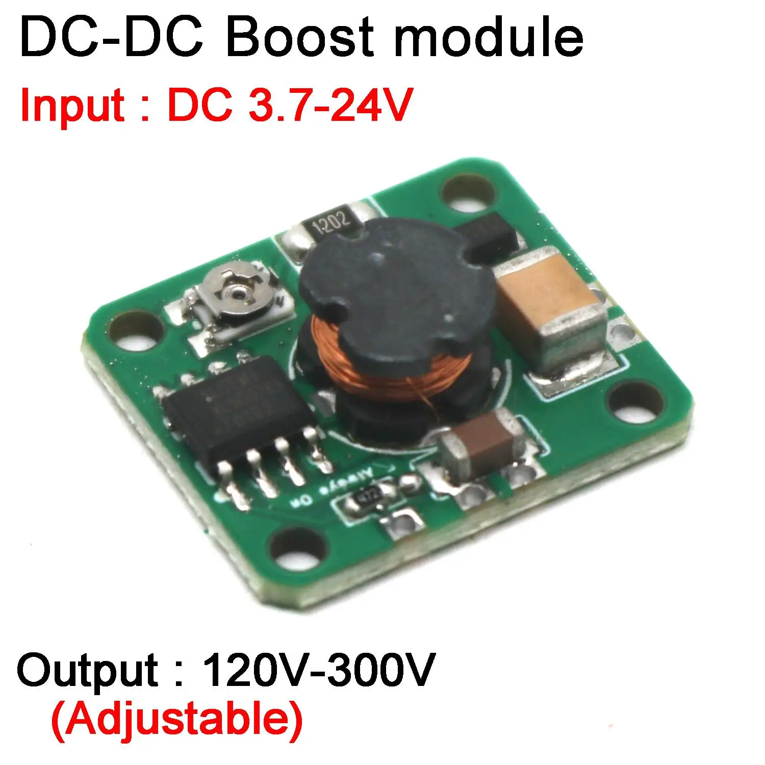DC-DC 3.7V-24V TO 120–300V Adjustable Boost Converter Module 5V 12V TO 160V 170V Nixie Glow Tube High Voltage Power Magic Eye IN