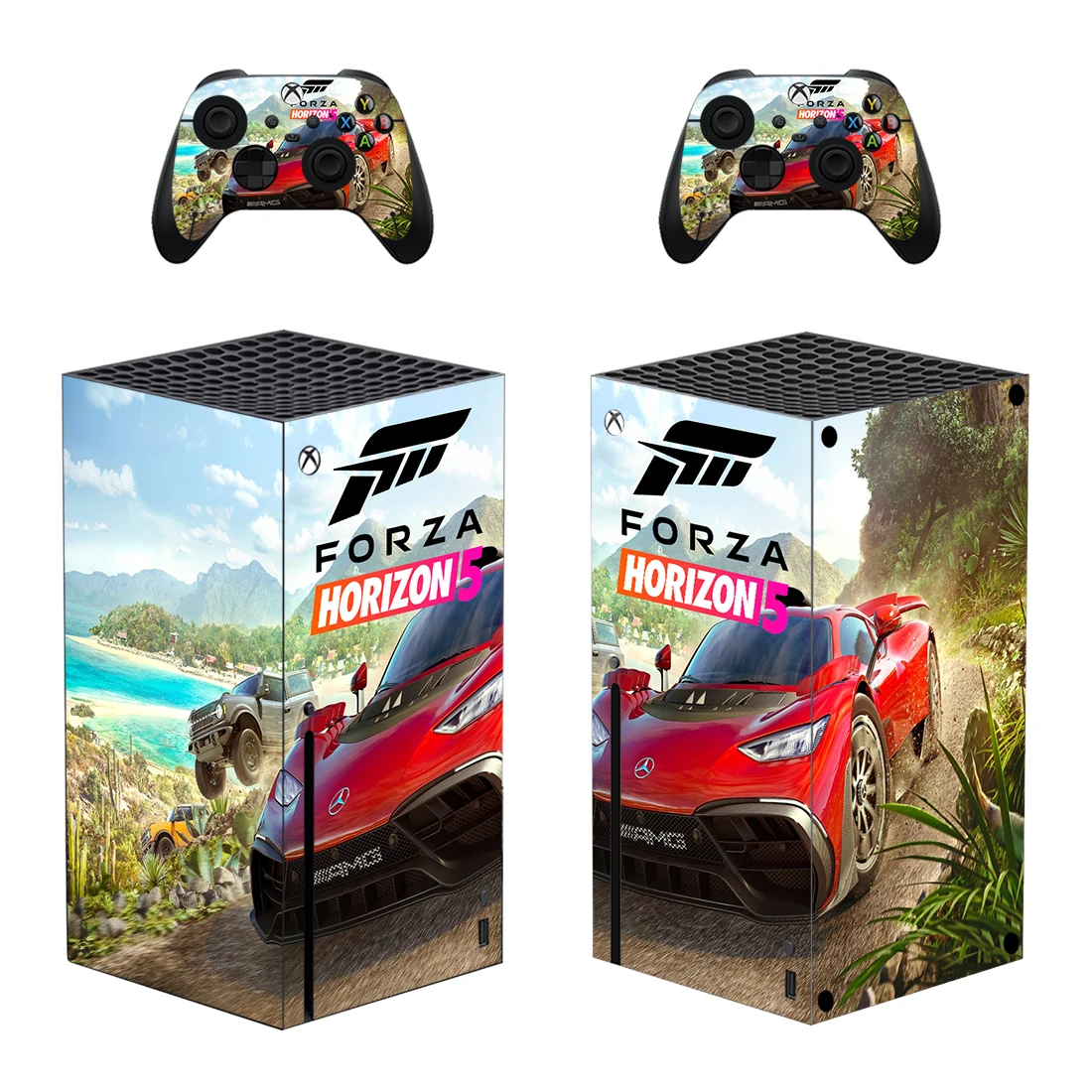 

Car Game Style Xbox Series X Skin Sticker for Console & 2 Controllers Decal Vinyl Protective Skins Style 1