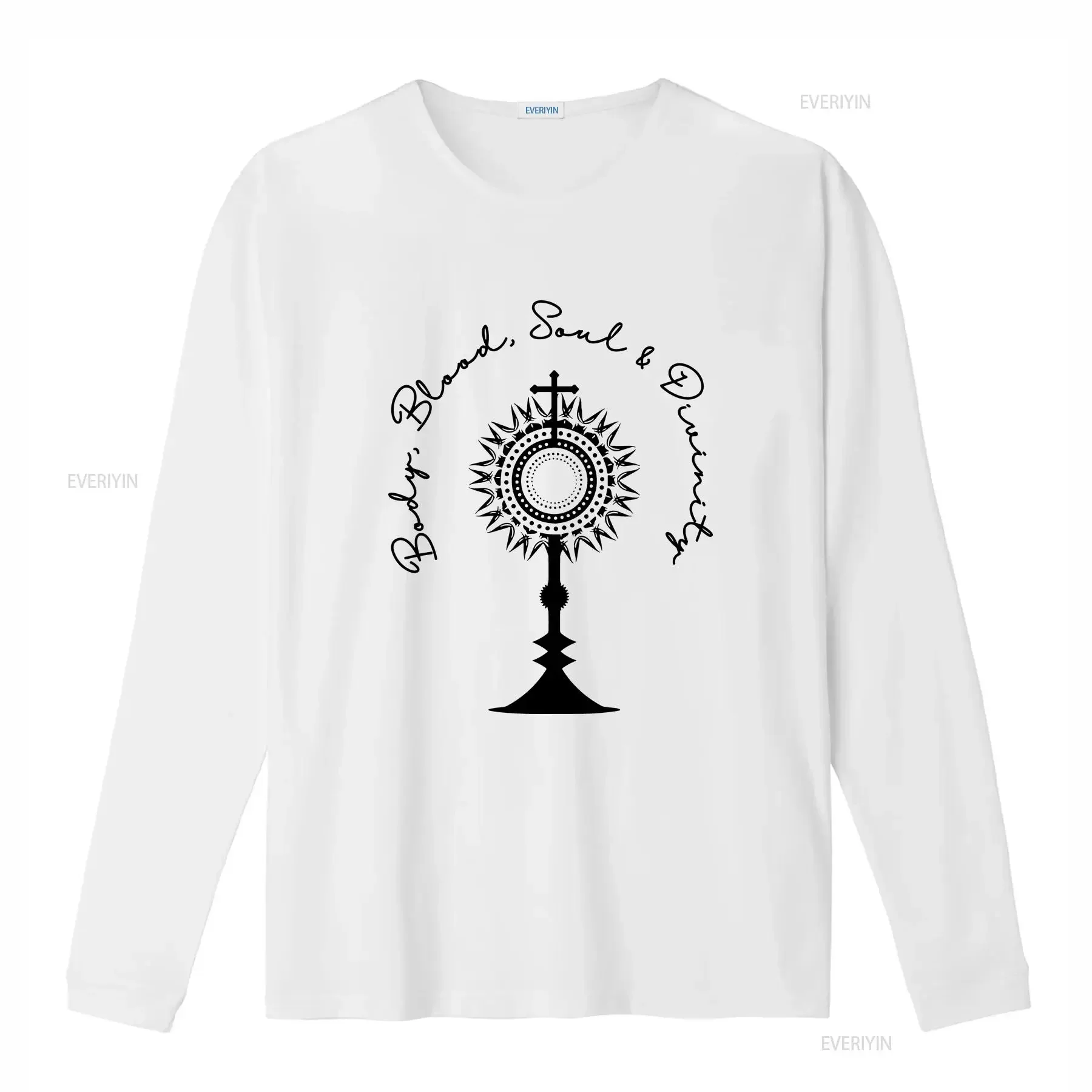 Body Blood Soul Divinity T Shirt Eucharistic Adoration Apparel Faith Based Catholic Clothing Christian Spiritual Wear for