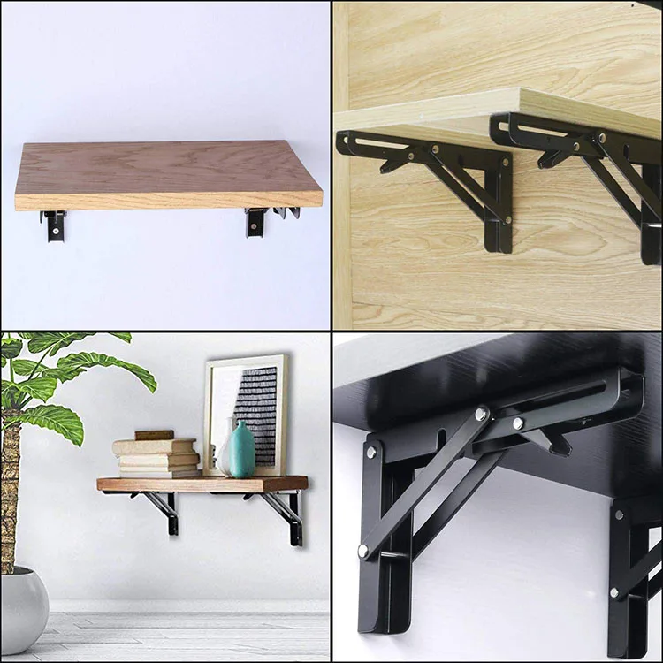 Braket Lipat Portabel RV 90 Berkualitas Tinggi, Braket Lipat Dinding, Braket Lipat Segitiga untuk Meja