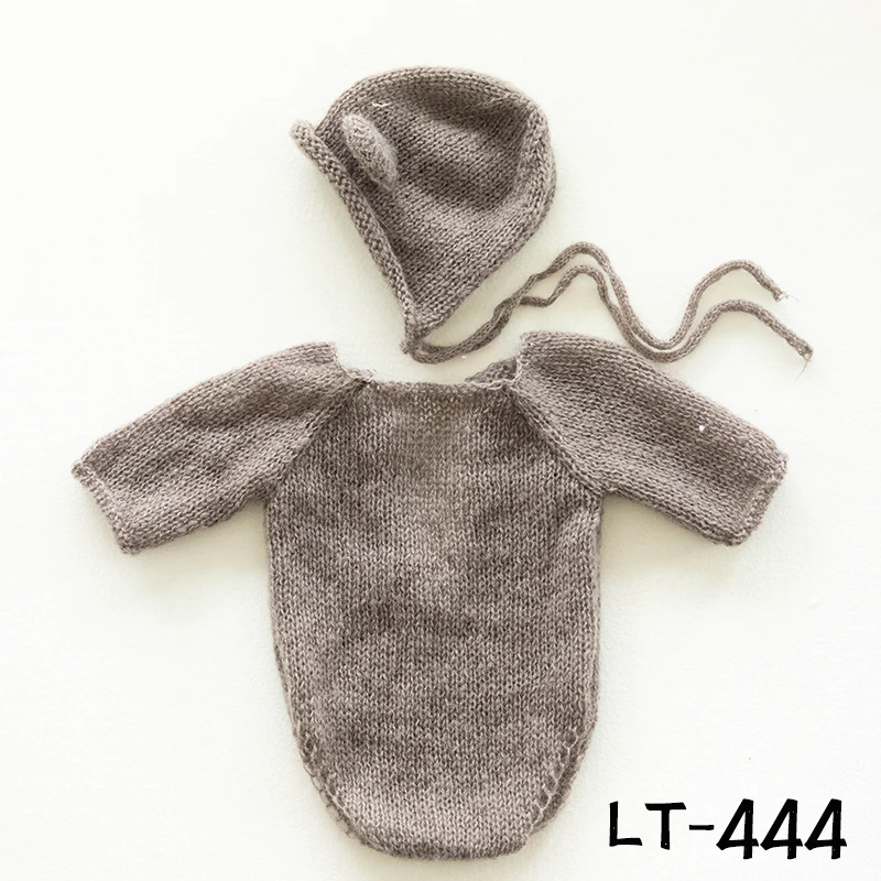 Vêtements de photographie pour nouveau-né, chapeau et combinaison doux pour la peau, accessoires photo pour bébé, vêtements de séance photo en studio, tenues et accessoires, ensemble de 2 pièces