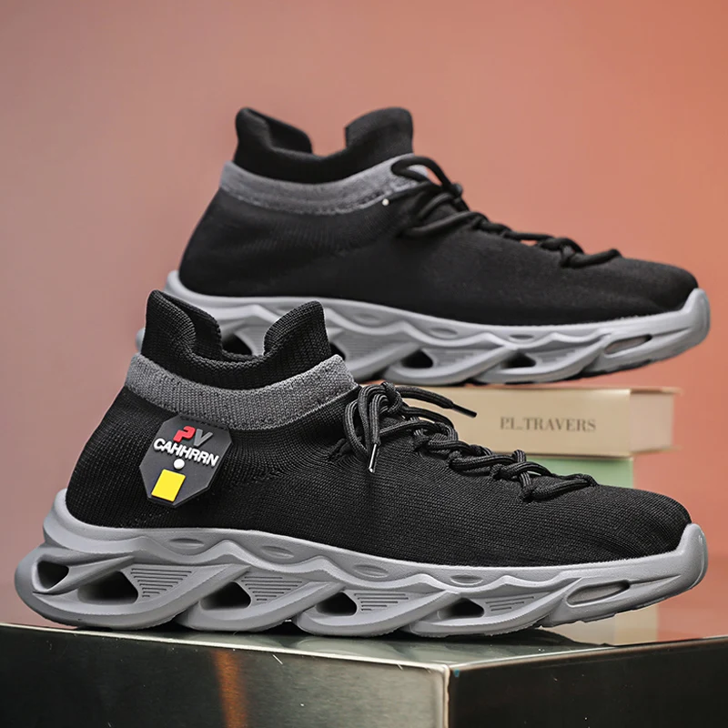 

Running Shoes Men Summer Breathable Comfortable Lightweight Sneakers Flat Cushioning Soft Wear Resistant Sports Shoes for Man