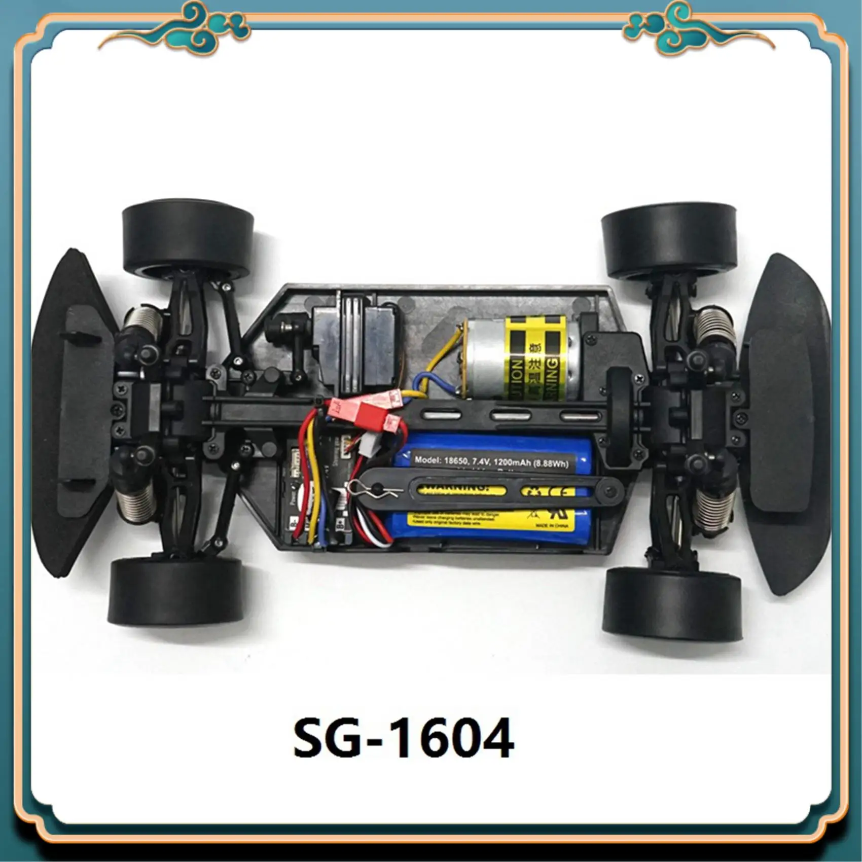 ABJG-luz LED frontal para SG 1603 SG 1604 SG1603 SG1604 1/16 piezas de repuesto de coche teledirigido accesorios y tablero de marco del cuerpo del chasis