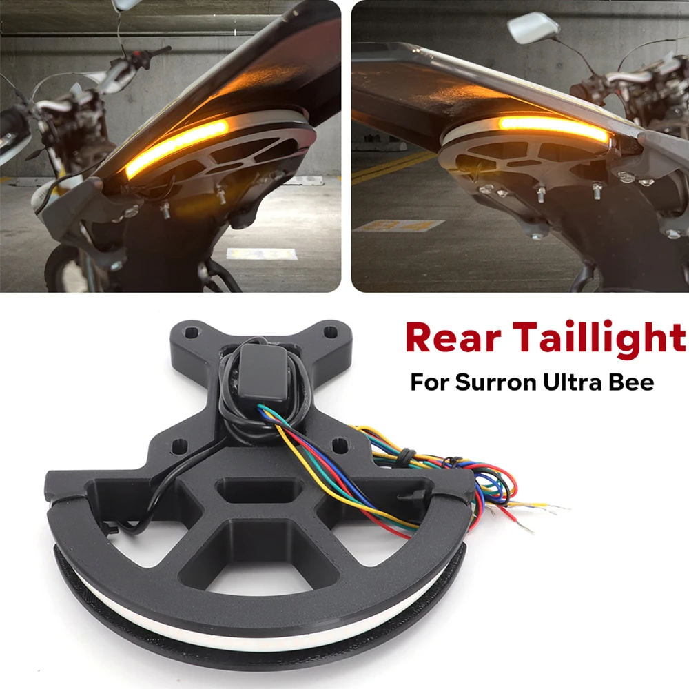 

Turn Signals Dual Flashing Lights UB Tail Lights For Surron Sur ron Ultra Bee Multi-function Rear Tail Light Brake Lights