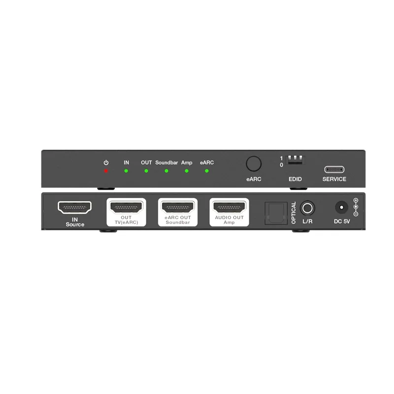 HDMI-compatible 2.1 eARC Converter 8K 48Gbps Audio Adapter 4K@120Hz 4:4:4 Dolby Vision Atmos  SPDIF L/R EDID Setting for Sonos