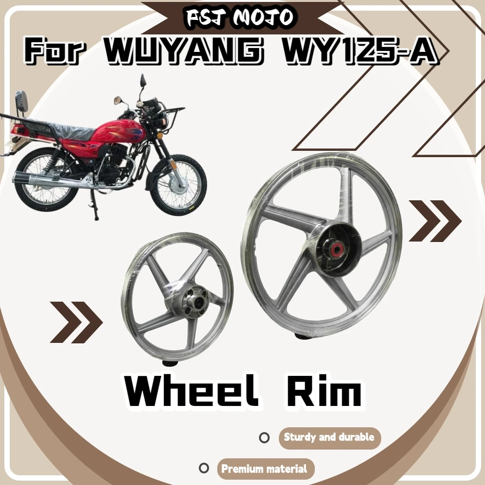For WUYANG WY125‑A 18 Inch 5‑Spoke Aluminum Alloy Drum‑Brake Rim Anti‑Rust High‑Quality Motorcycle Replacement Spare Parts