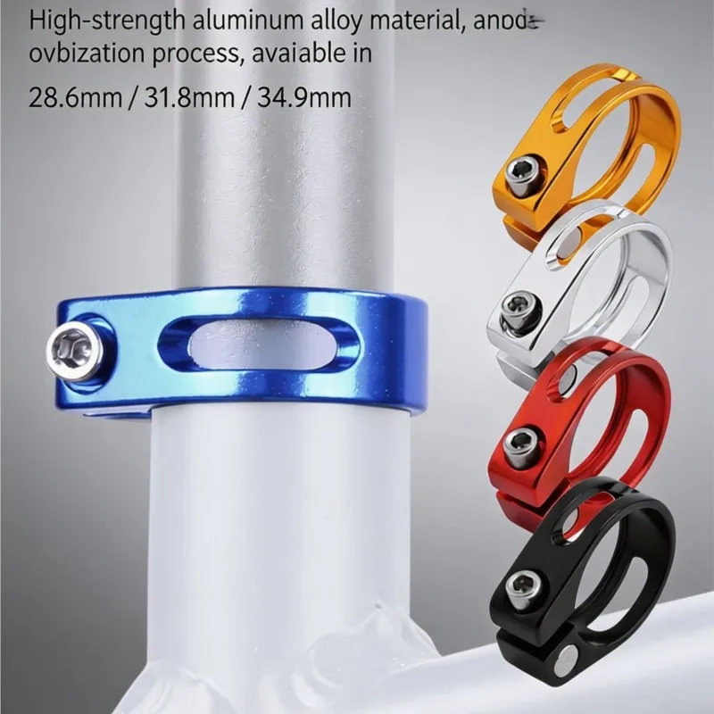 Aluminum Alloy Bike Seatpost Clamp 28.6-34.9mm Bicycle Seat Tube Collar Bolt Lock MTB Road Bike Lightweight Cycling Accessories - view 6