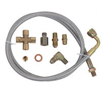 41'' NPT Turbo Oil Feed Line 4AN Oil Return Line Kit For T3 T4 T04E T70 T66 T67 Gt35 Gt45 Oil Cooled Turbo Chargers
