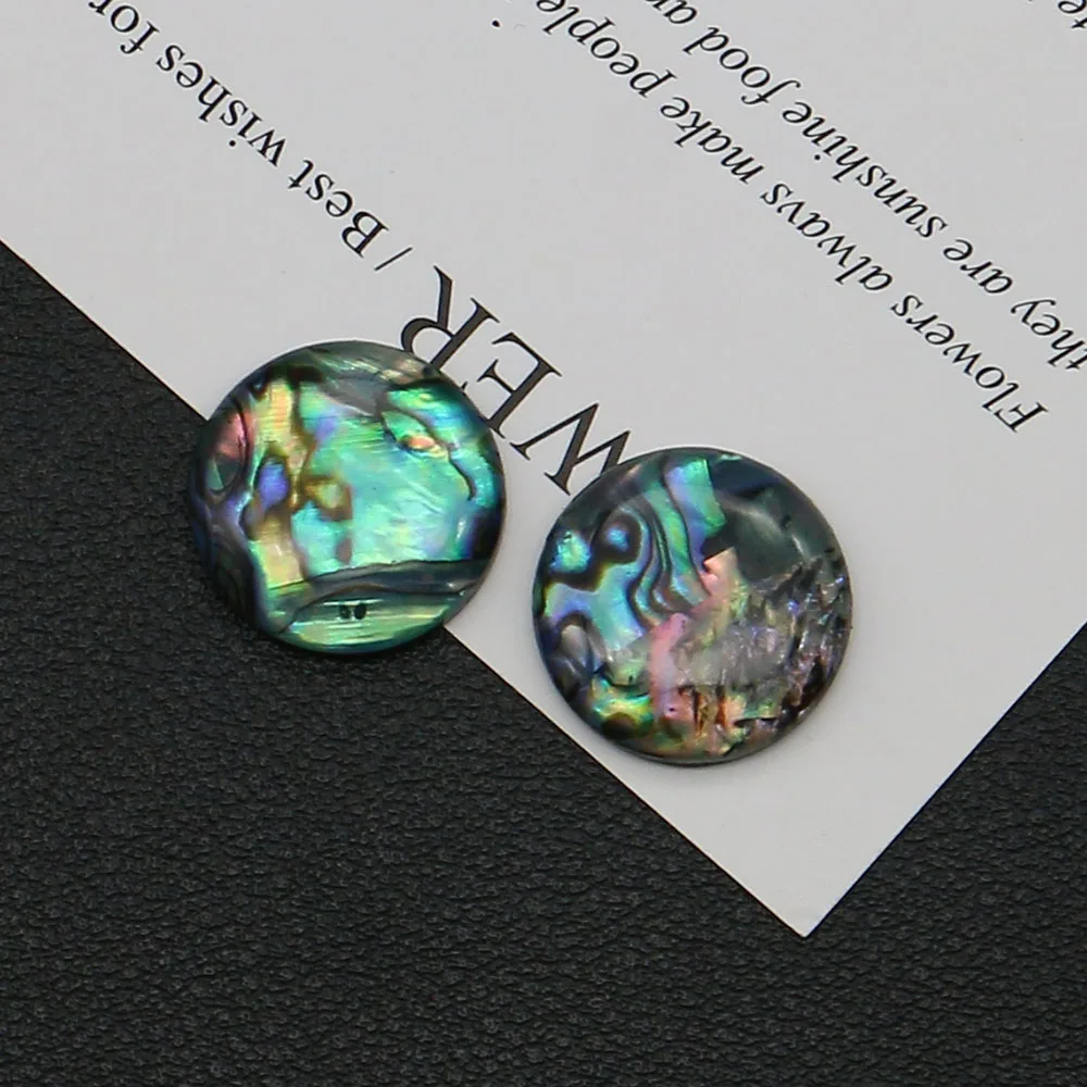 Fashion Natural Abalone Shell Polished Round Non-porous Resin Loose Beads DIY Jewelry for Necklaces and Earrings Accessory