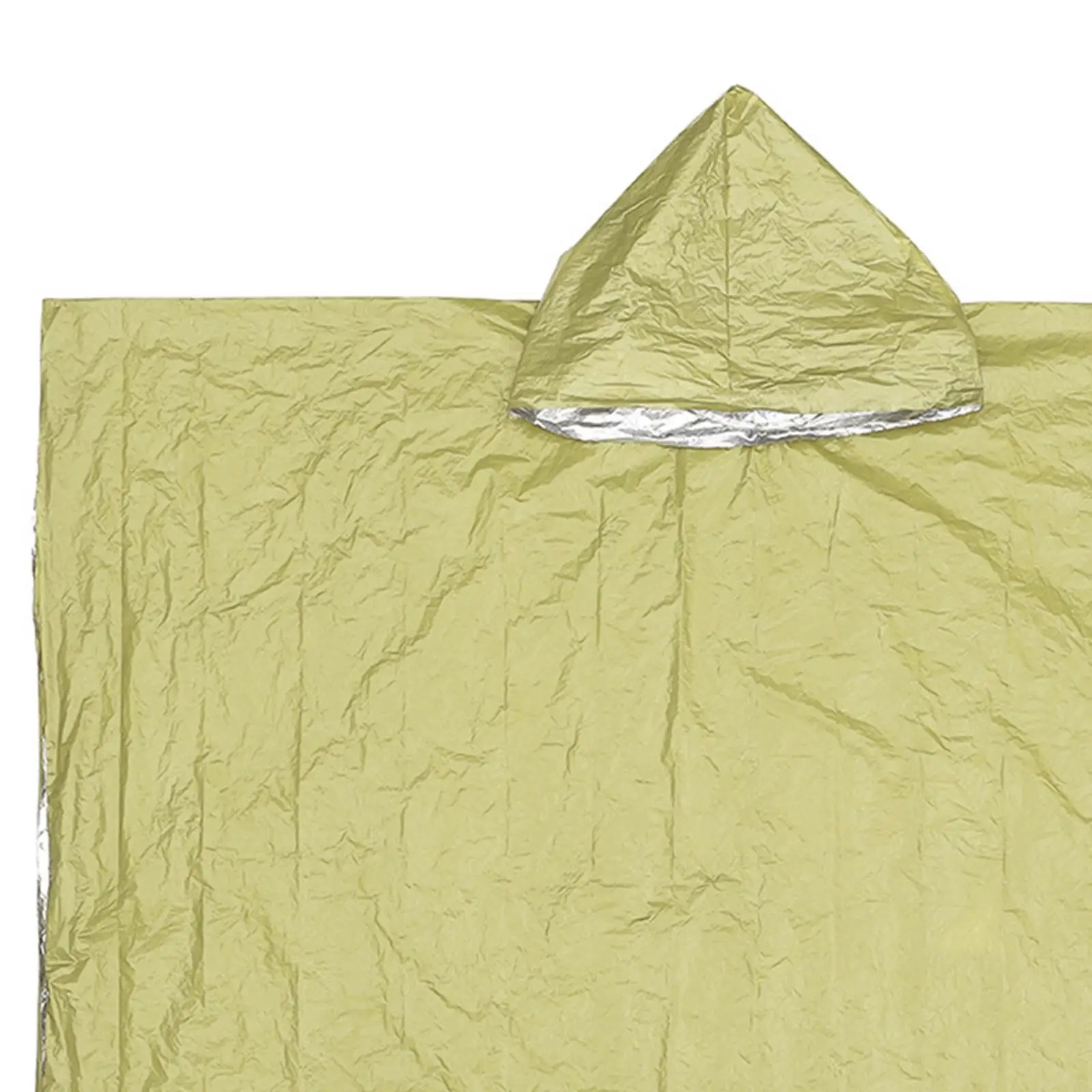 Poncho de chuva de emergência com forro Mylar, Impermeável Longo Portátil Resistente às Intempéries para Adultos Unisex Kits de Sobrevivência ao Ar Livre