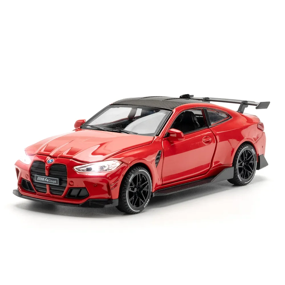 1:32 BMW M4 Coupe sports car High Simulation Diecast Metal Alloy Model car Sound Light Pull Back Collection Toy Gifts