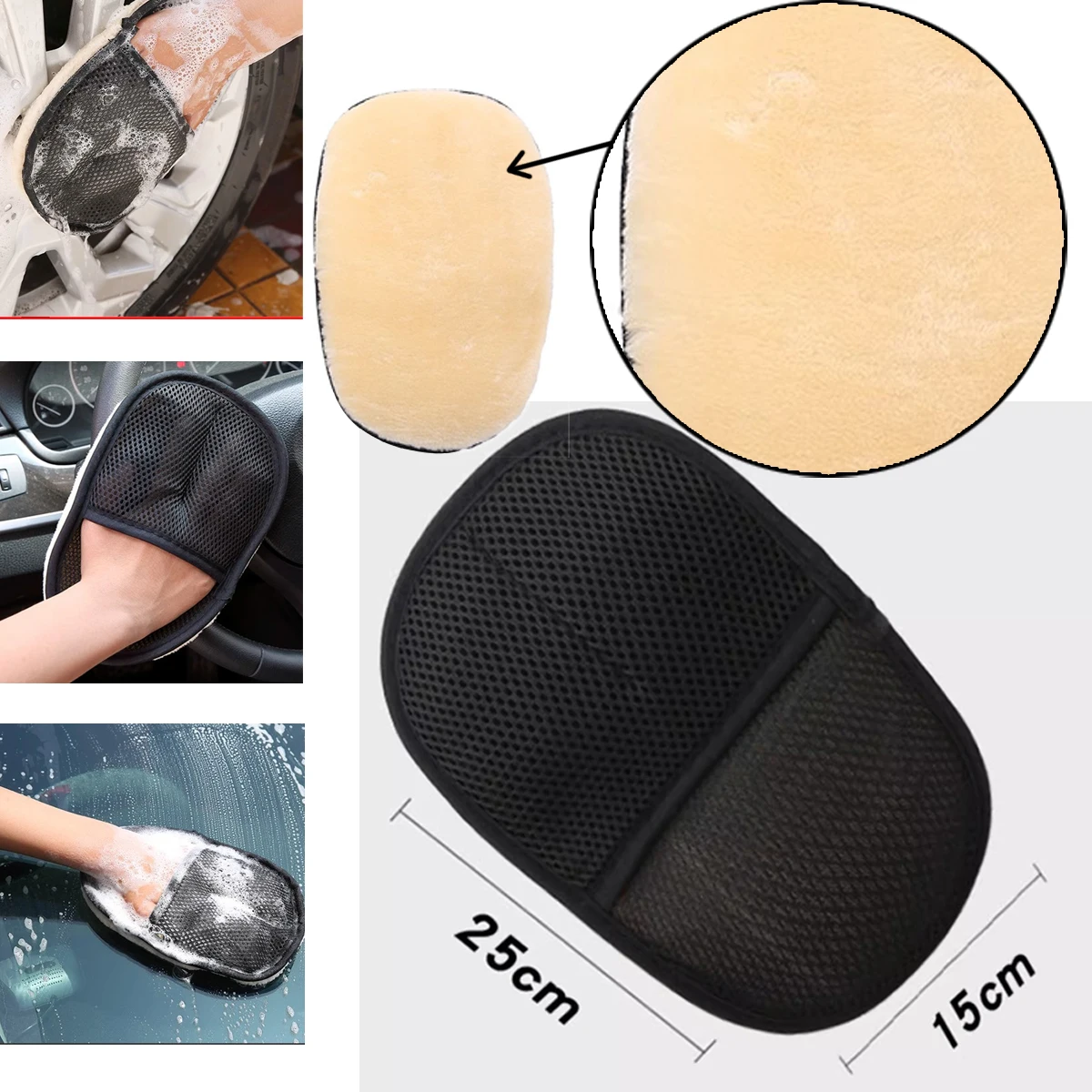 

Car Wash Cleaning Glove Brush Thick Microfiber Coral Fleece Gloves Car Cleaning Mitt Auto Wax Detailing Care Brush Wash Mitt