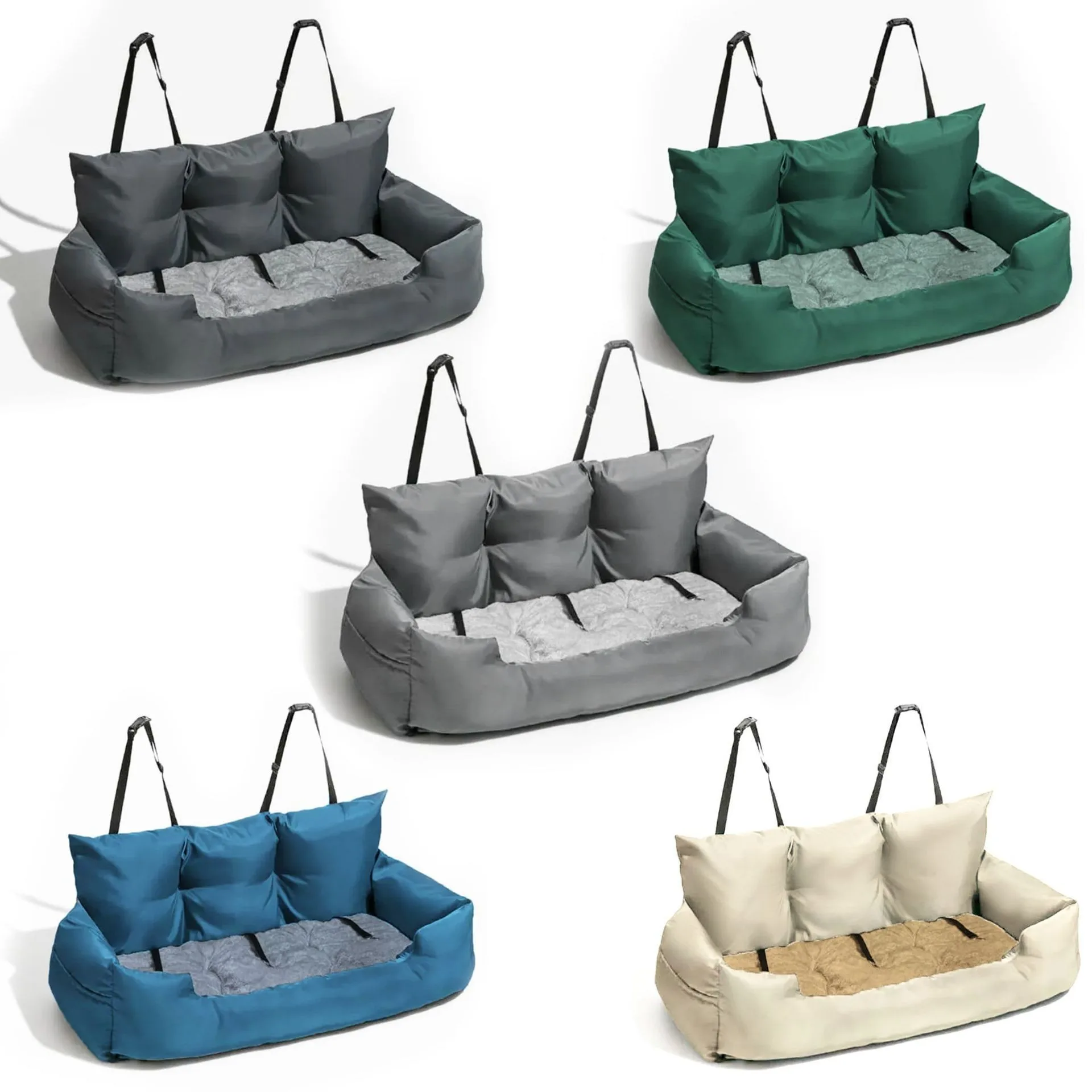 Dog Car Seat Cover Waterproof Pet Carrying Bed Non slip Scratch proof Removable Washable for Large Medium Dogs