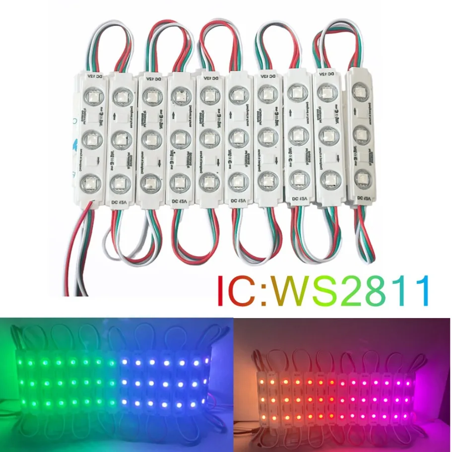20pcs WS2811 RGB LED Modules Light DC12V Waterproof IP65 Full Color Advertisement Lamp For Shop Signboard Letter Light-box Decor