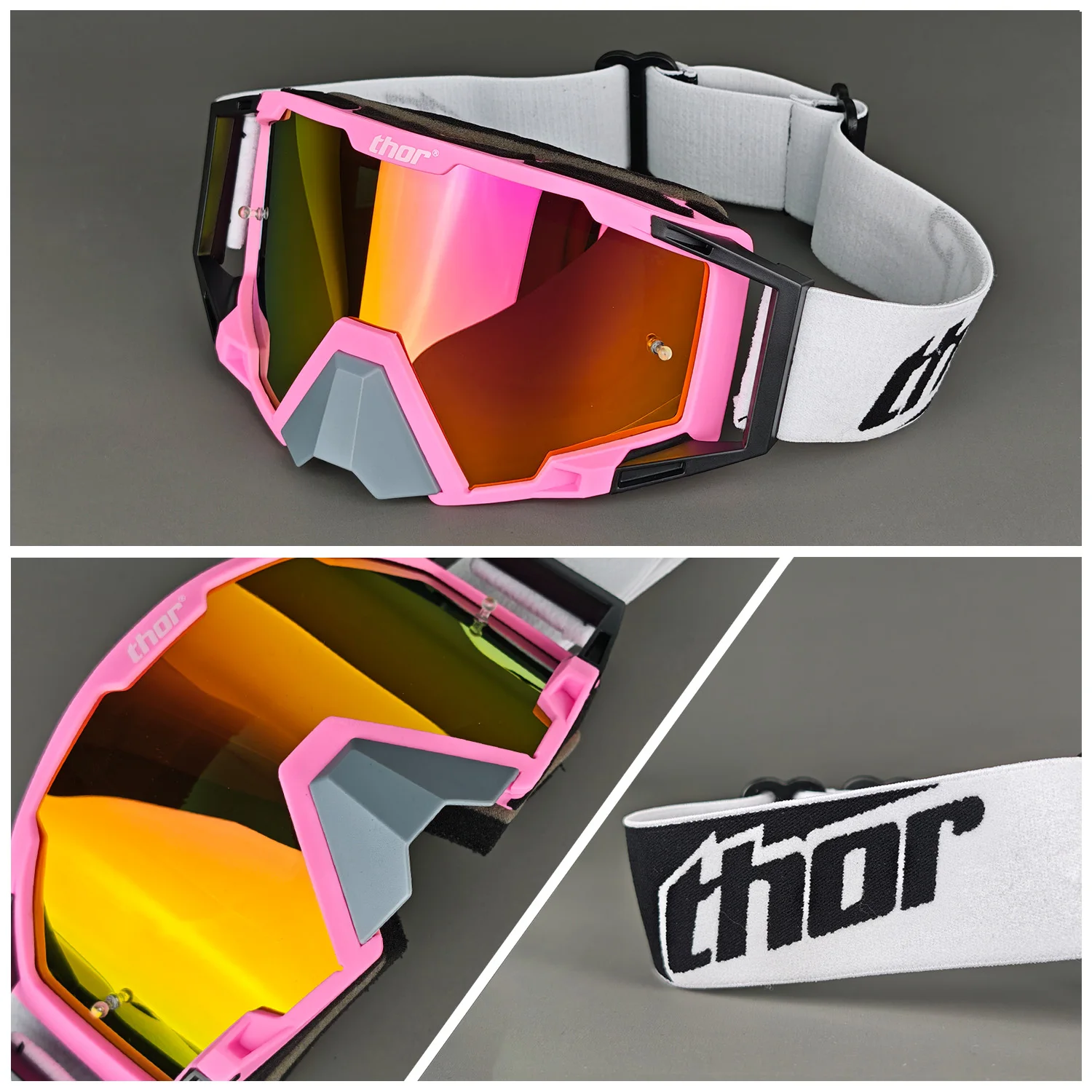 Motorcycle Riding Goggles Windproof Anti-fog UV Protection HD Wear-resistant