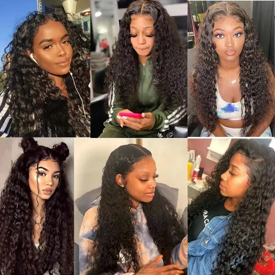 1 pcs Long Curly Lace Wigs Black Wigs Europe and America Curly Fluffy Wigs