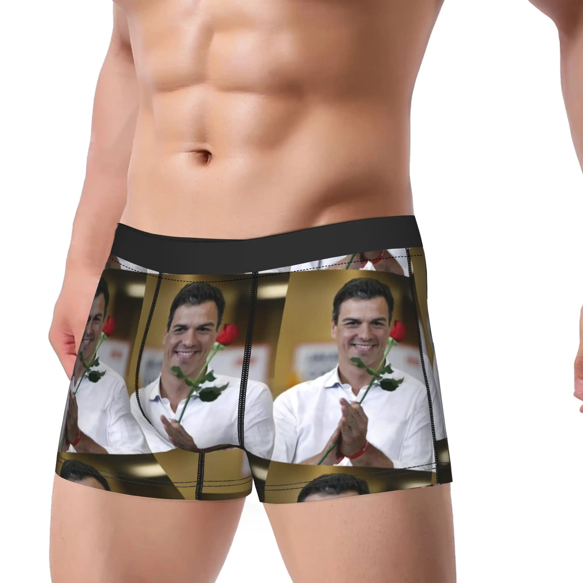 Pedro Sanchez Underwear  Men's Boxer Brief Novelty Trunk Trenky Pattern Oversize Underpants
