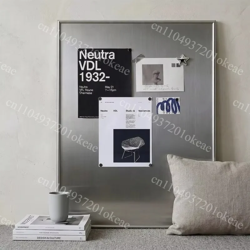 Magnetic Photo Frame Stainless Steel Aluminum Vertical DIY Wall Art Hanging Frame for Living Room Picture Displayone