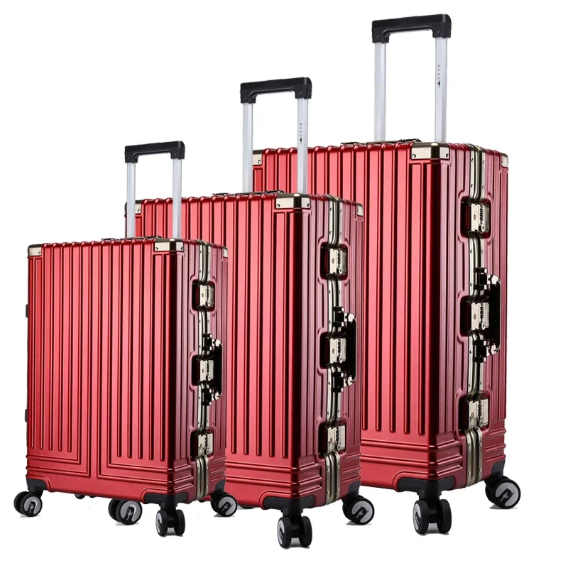 Design Aluminum Frame Luggage Sets Large Capacity Suitcases Valise  with Wear Resistance