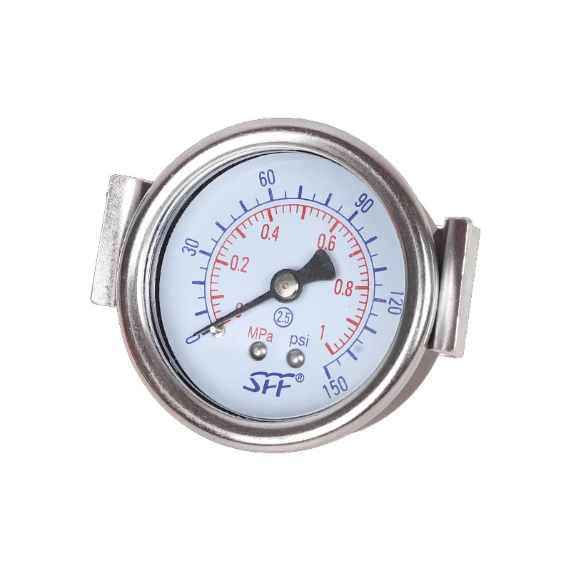 Pneumatic air pressure Y-40 50 60ZU axial SFF pressure gauge with bracket Mounted pressure gauge