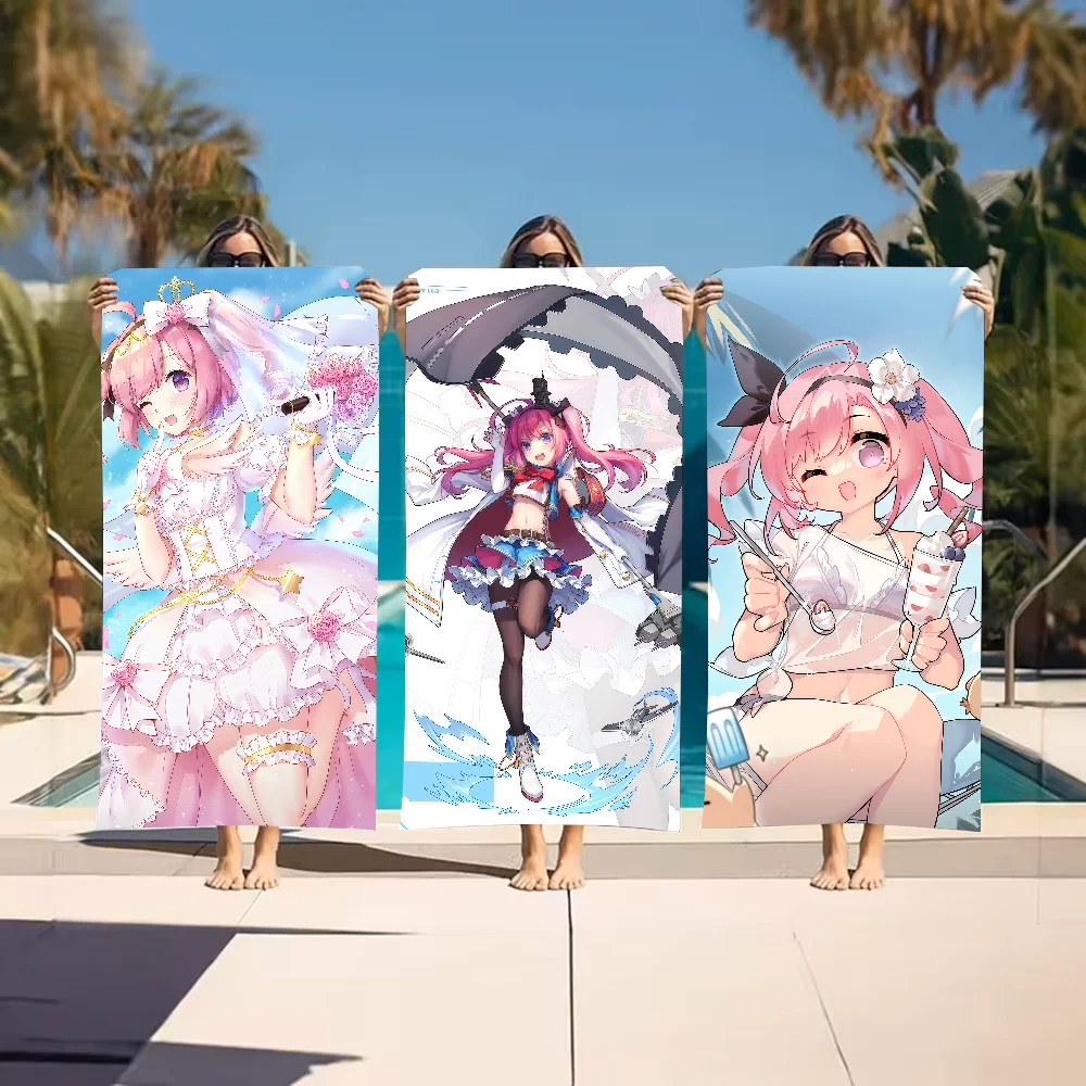 Game Saratoga Azur Lane Towel Sports Quick Dry Travel Camping Gear Sandproof Soft Light Large Beach Towel