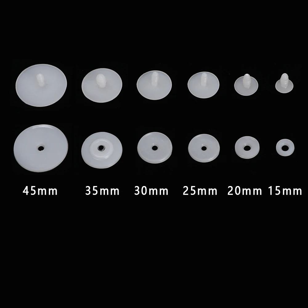 50sets 15/20/25/30/35/45mm White Plastic DIY Doll Joints Teddy Bear Making Crafts Kids Toy Dolls Accessories For Child Toys