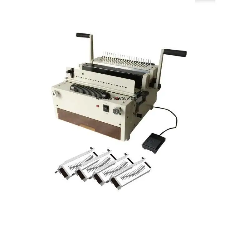 6918 Four Molds Book Binding Machine Wire Spiral Binder Punching Binding Machine Coil Comb Binder Machine