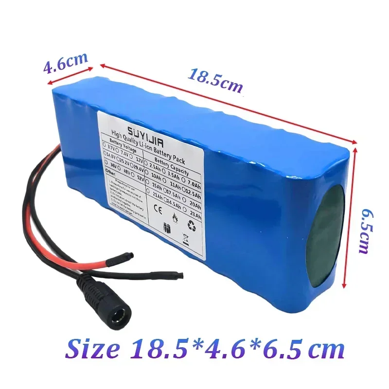 36V 7000mAh 10S2P Battery Pack 18650 Rechargeable Li-ion Battery for Dual Drive Four Wheel Scooter Built-in BMS +42V 2A Charger