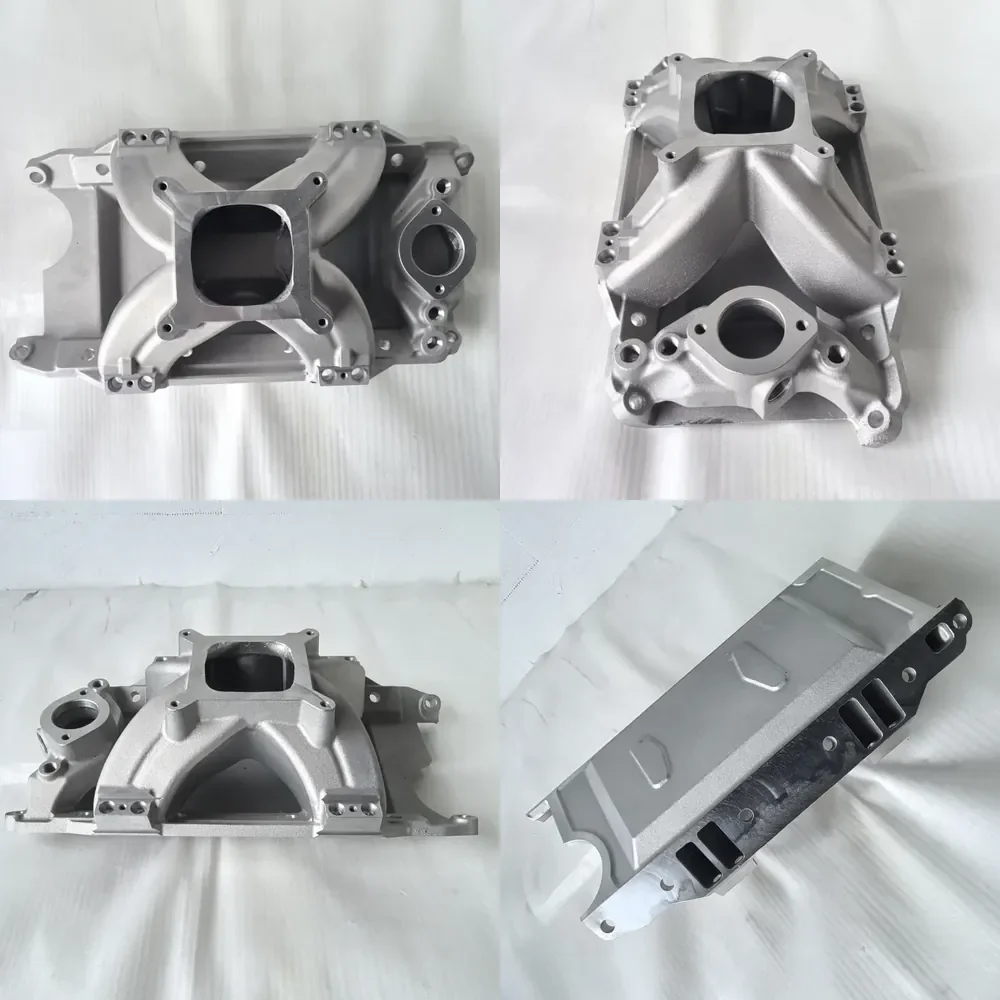 【Durable Practical Daria】 318-340-360 Chrysler Single Plane Aluminum Satin Carburetor Intake Manifold