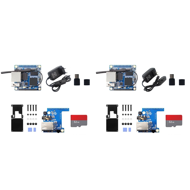 

For Orangepi Zero Allwinner H3 512MB RAM+Case+Extension Card+Power+32G SD Card+Card Reader Development Board Kit