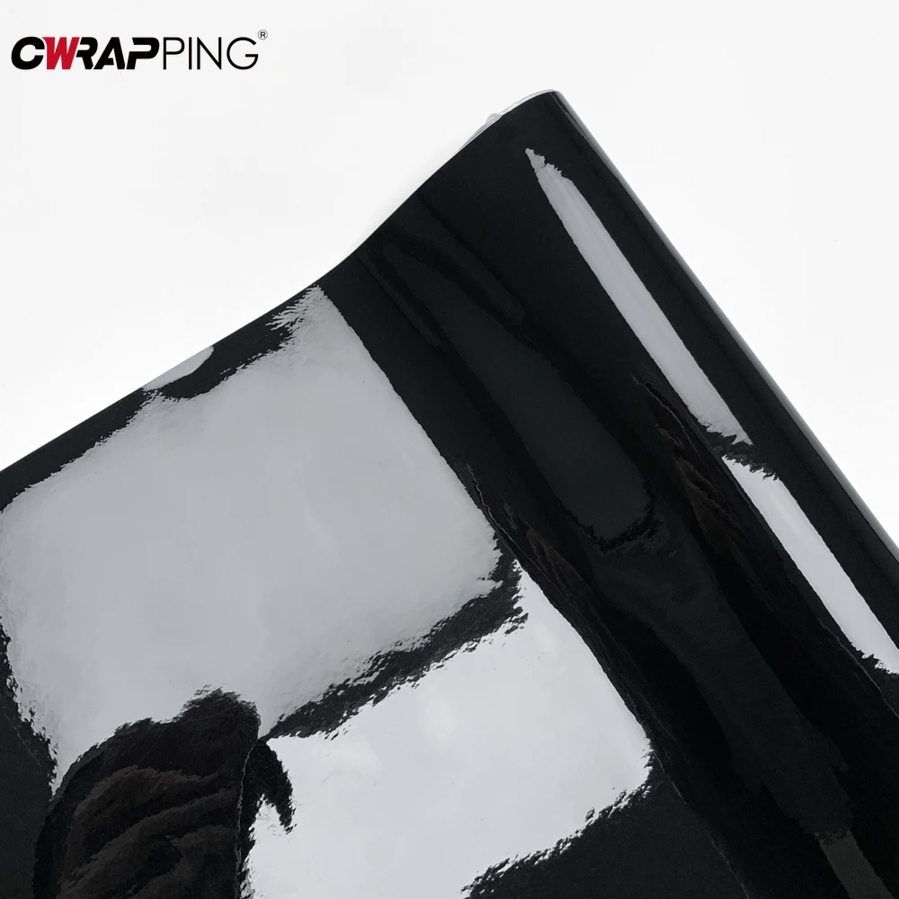 سيارة لاصقة الفينيل الهواء الإصدار بولي كلوريد الفينيل لامعة الأسود سيارة التفاف الفيلم مقاوم للماء الدراجات النارية ملصق لضبط اكسسوارات السيارات #5