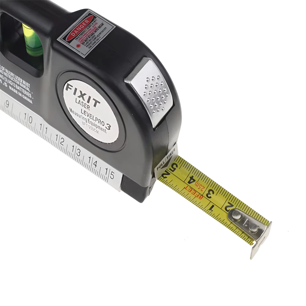 Easy to Use Laser Level Line Tool Multipurpose Laser Level Kit Standard Cross Line Lase 8 Feet Measure Tape Ruler