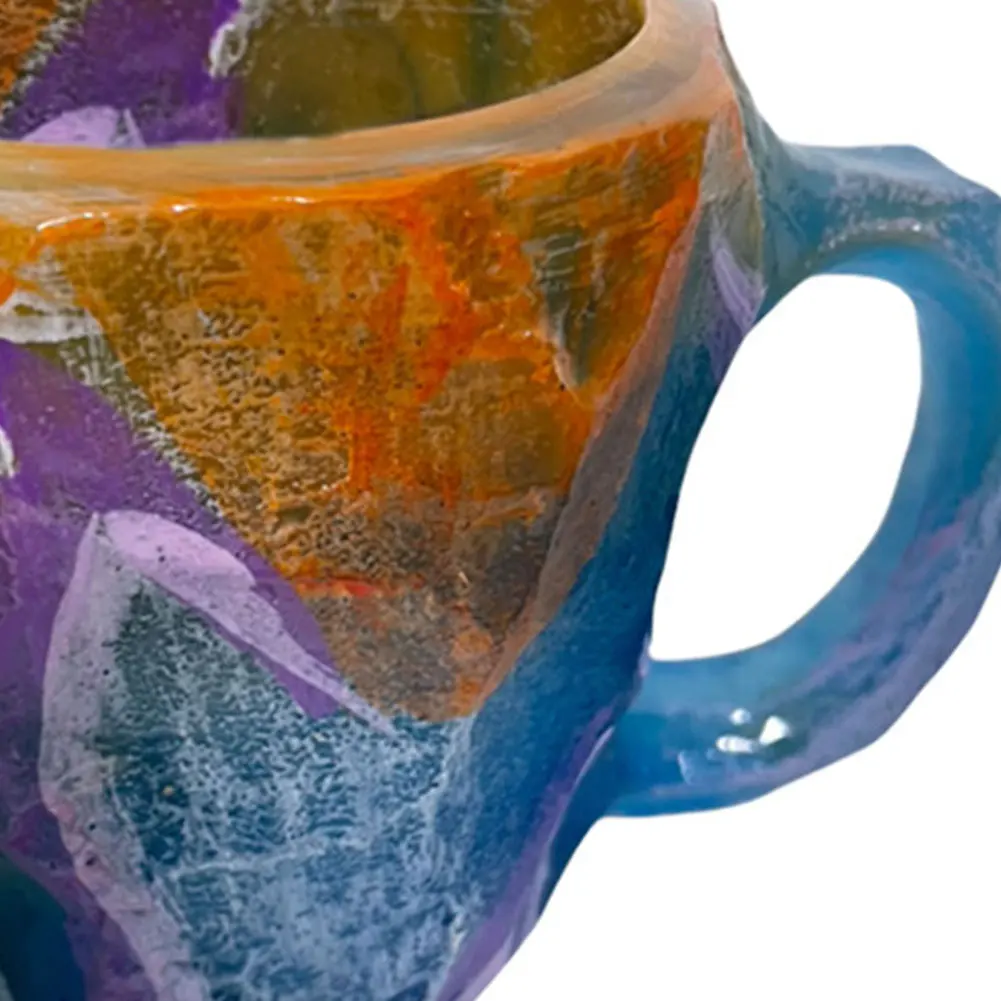 

Imitation Mineral Crystal Coffee Mugs Colorful Fake Crystal Mug Multi-use Elegant Imitation Mineral Cup Gift for Family Friends