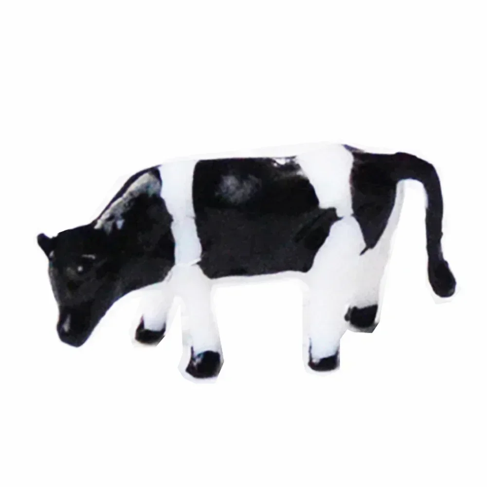 30Pcs 1:87 HO Scale Farm Animals Cows 8 Different Poses Model Train Railway Decoration Cows Model DIY Building Model For Kid Toy