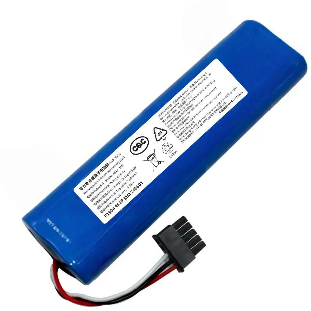 

14.4V 3500mAh Rechargeable Li-Ion Battery for Xiaomi Mi Mop Pro Mijia STYTJ02YM Robot Vacuum Sweeper.