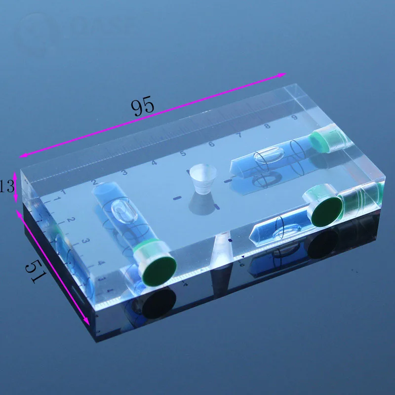 QASE Tube Spirit Bubble Level Rule Metric Scale Strong Ｍagnetic High Transparent Precise Two Directions Beautiful Leveling Tool
