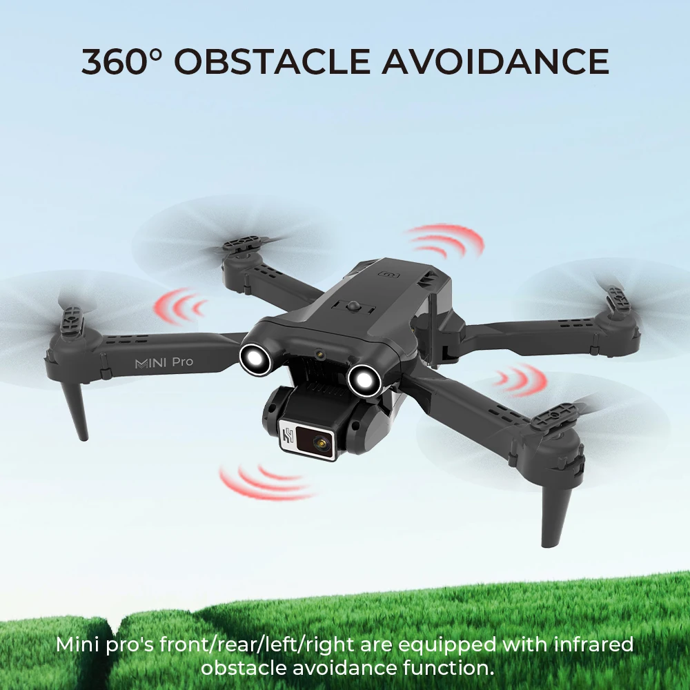 CS6 Mini RC Drone 4K Camera Remote Control Quadcopter Aircraft Optical Flow Obstacle Avoidance Radio Controlled Drones Kids Toy
