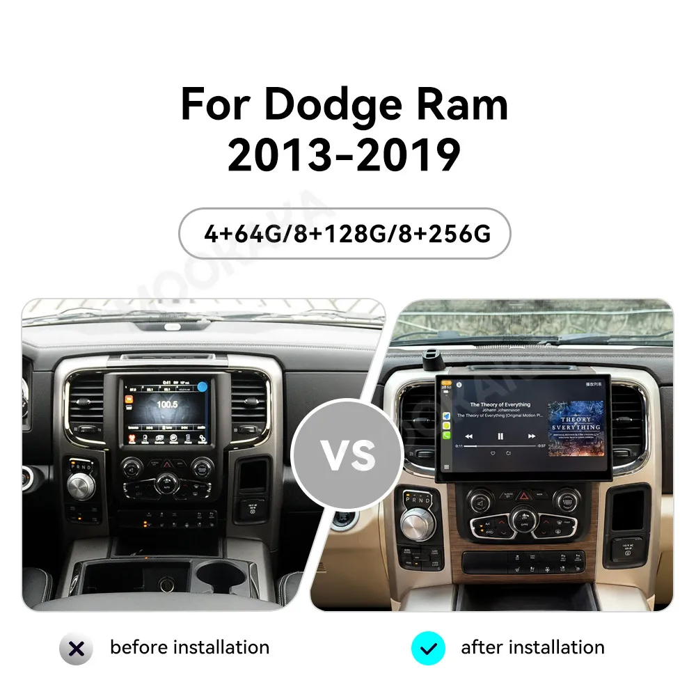 11.6Inch Auto CarPlay Android For Dodge Ram 1500 2500 3500 2013-2018 Car Multimedia Radio Player GPS Navigation Stereo Head Unit