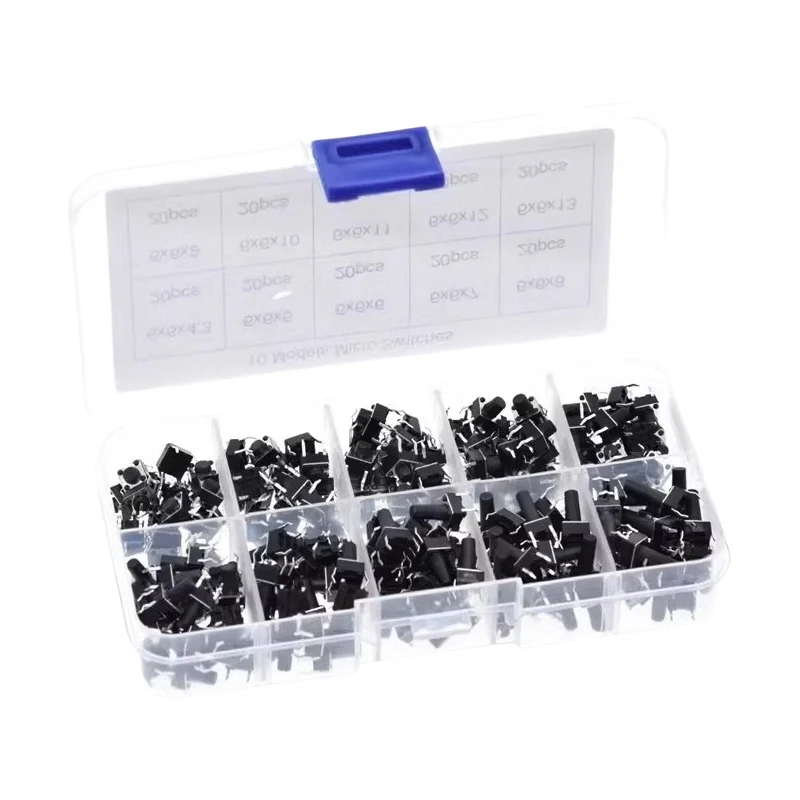 100/200PCS 10 Types 10/20 Micro Switches 4-Pin Touch Button Box for 6x6 Vertical Induction Cooker Touch Switches