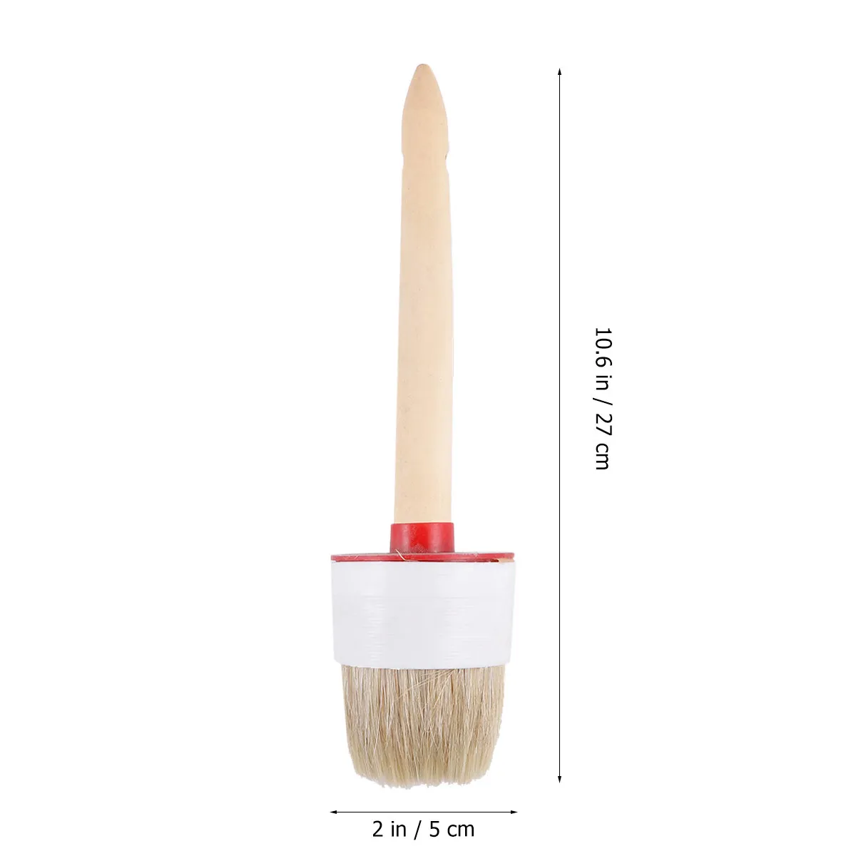 50Mm Pig Bristle Round Head Paint Brush Multi-Purpose Household Industrial Use Car Wash Touchup Paint Brush Round
