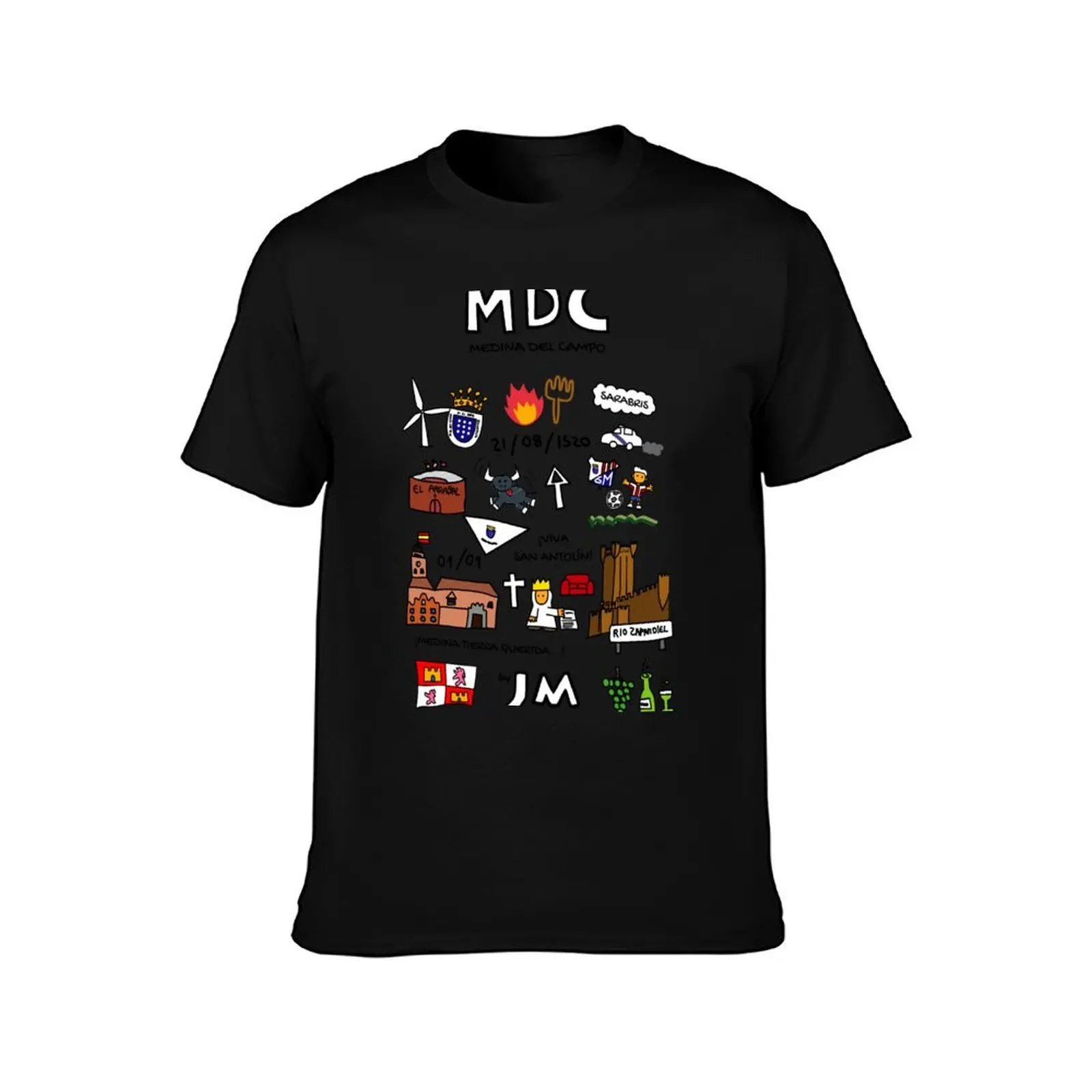 Design Medina del Campo (Valladolid) T-Shirt Basic Casual Wear Short Sleeve Top T-Shirt