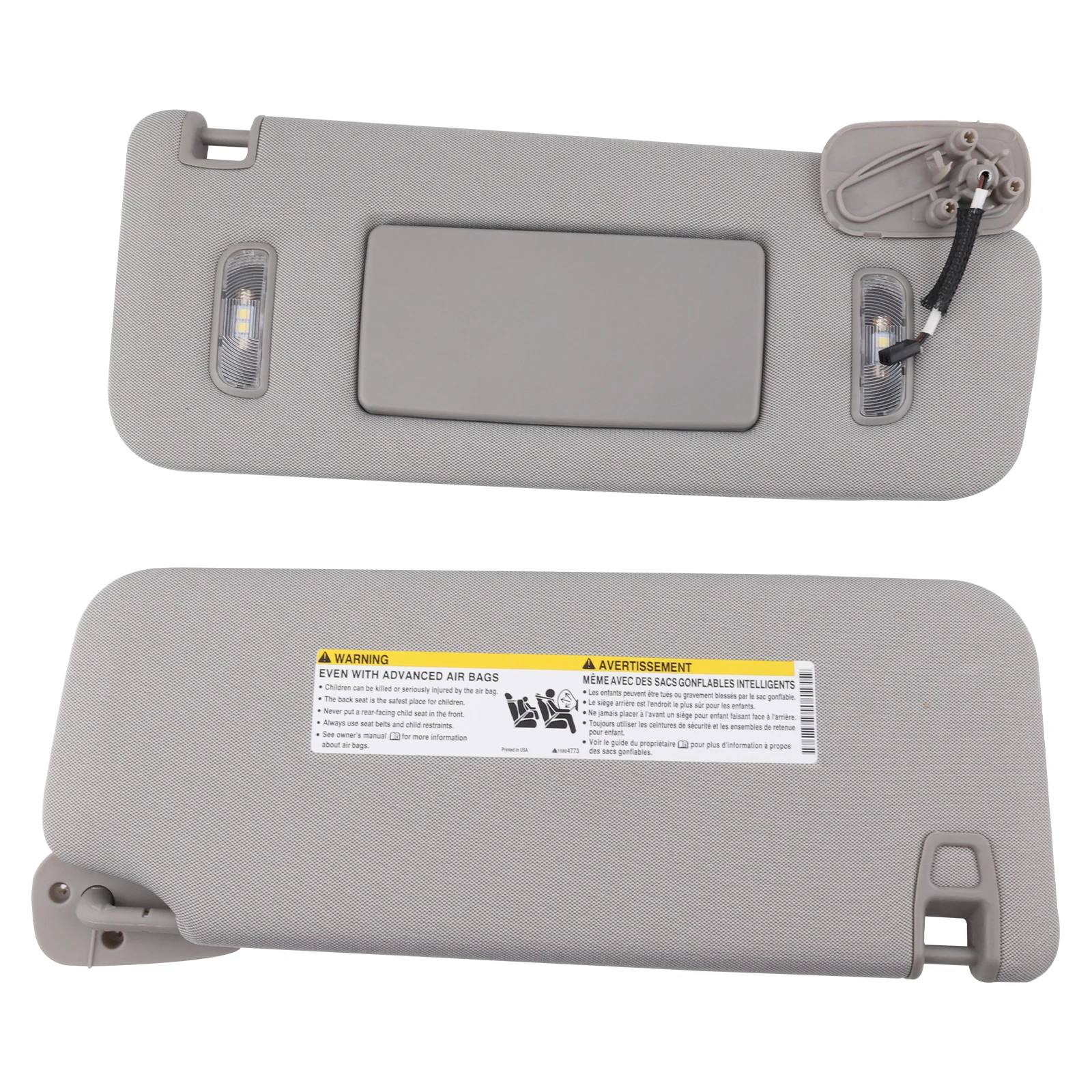 22870346 23198866 Viseira solar esquerda direita com luz LED para Cadillac Chevrolet GMC substitui 23459655, 23459654, 84247192