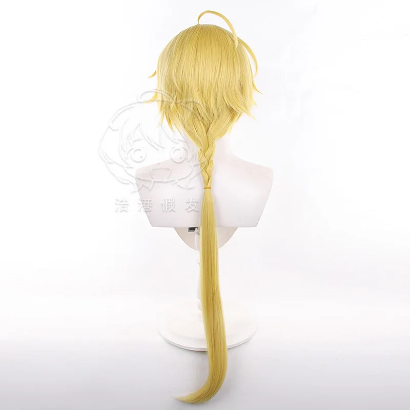 Hugo Vlad Cosplay Wigs Game Zenless Zone Zero Dress Up Wigs Unisex Yellow Long Straight Hair Halloween Party Costume Accessories