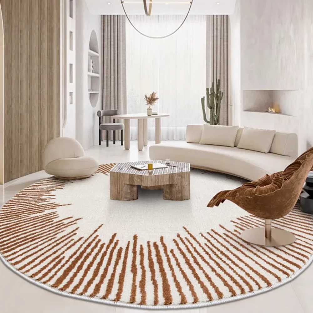 Round Carpet – Living Room Decor Sofa Rug for Balcony, Bedroom, Rocking & Makeup Chair Foot Mat, Home