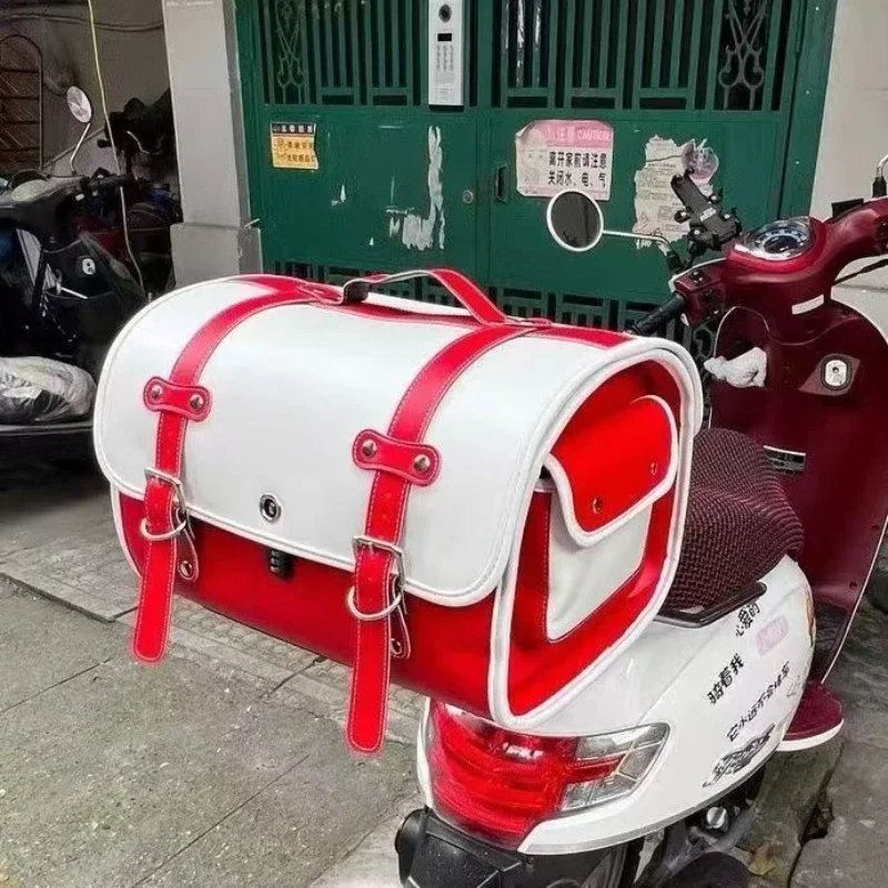 33L Waterproof Luggage Bag  Rebel for Cruiser for Scooter for Travel Bag Vespa Sissy Bar Motorcycle Tail Bag Side Saddlebag