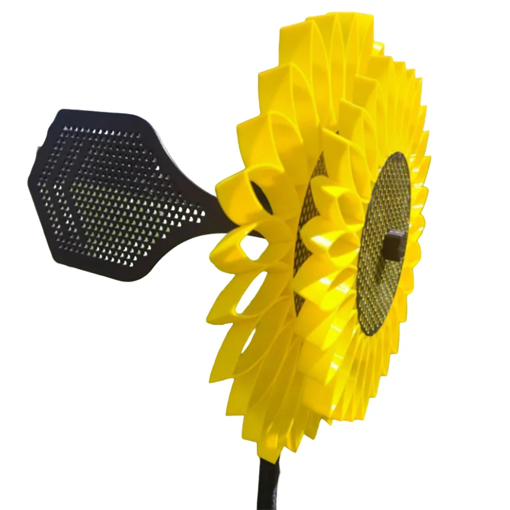 

Ветряная вертушка в форме подсолнуха для улицы, декоративная ветряная мельница для двора, газона, патио